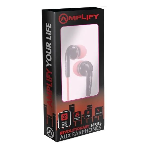 Amplify - Earphones - AM - 1002 - BKRD - Brand New