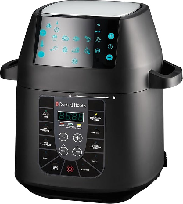 Russell Hobbs DualChef 21 Function Pressure Cooker and Air Fryer - RHMC60 - Brand New Damaged Pack