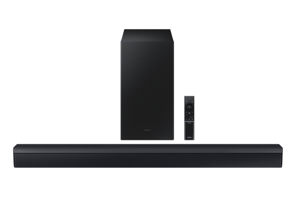 Samsung Essential C - Series Soundbar 2.1 ch Bluetooth Soundbar with Subwoofer and DTS Virtual X Sound - HW - C450/xa - Brand New Damaged Packaging