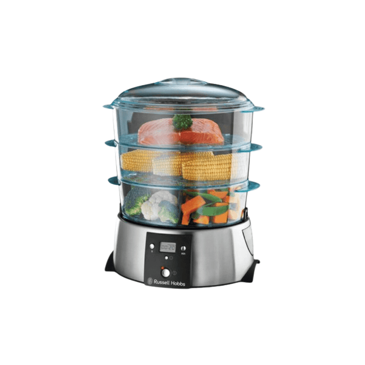 Russell Hobbs 3-Tier Satin Quartz Food Steamer (3L) - 10969 - Brand New Damaged Box