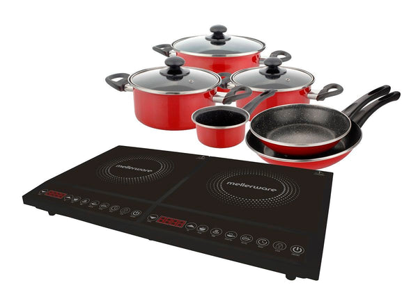 Mellerware 3000W 10 Piece Capri Induction Cooker And Pot Set - 46043A - Brand New Damaged Packaging